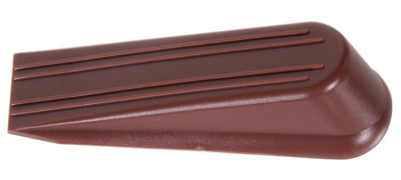 Hardware Essentials 851338 Floor Door Stops Wedges Brown 3"" - 2 Pack - Image 1